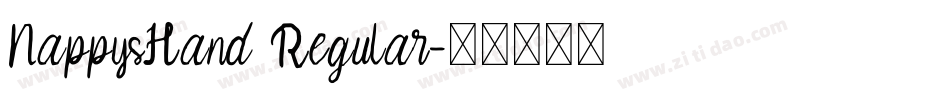 NappysHand Regular字体转换